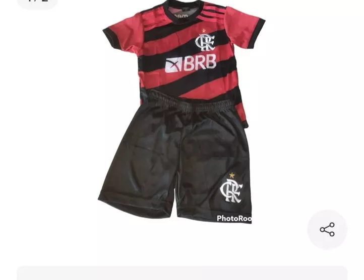 Kit Conjunto Infantil  Flamengo Time
