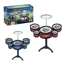 Mini Bateria Musical Infantil Com Baqueta Brinquedo Musical 