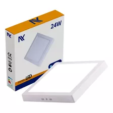 Luminária Led 24w Sobrepor Plafon Quadrado Redondo Econ Any