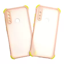 Carcasa Para Redmi Note 8 Borde Color Antigol Protec Camara