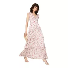 Vestido A Capas Estampado Floral Marca Rachel Roy Talla 12