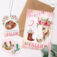 Kit Imprimible Cowgirl Vaquera Personalizado Deco Y Candy 