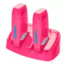 Termocera Base Dupla + 2 Aquecedores De Cera Roll-on Pink Bivolt Mega Bell