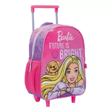 Mochila Con Carro Jardin 12 Barbie Wabro Violeta Color Fucsia Con Violeta