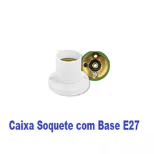 Cx 30 Unidades Bocal Soquete E27 Branco Teto Base