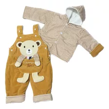 Macacão Jardineira Macaquinho Infantil Algodão Supersoft 2pç