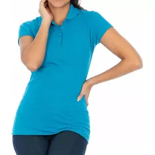 Playeras Tipo Polo Para Dama Color Azulazul Turquesa