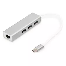 Hub Usb Tipo C 3 Puertos Usb 3.1 3.0 + Lan Ethernet Gigabit®