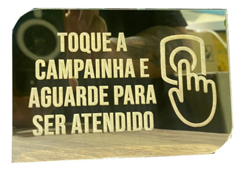 Placa Sinalização Toque A Campainha Aguarde Ser Atendido