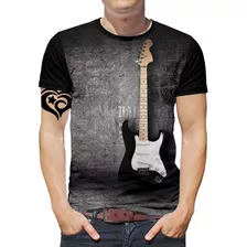 Camiseta Rock Plus Size Guitarra Moto Caveira Masculina Est1