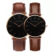 Relojes Pulsera Pareja Hanna Martin Cb-02 Y Cb-36