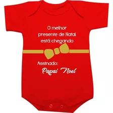 Body De Bebê O Melhor Presente De Natal Está Chegando - Laço