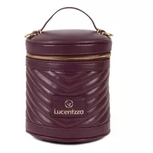 Bolsa Crossbody Para Mujer Lucentzza Cilíndrica Acolchado