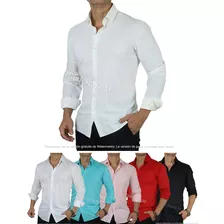 Camisa Hombre Elasticada Colores