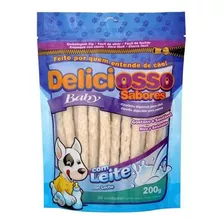 Palito Médio Cães Leite Deliciosso Baby 200g 20 Unidades