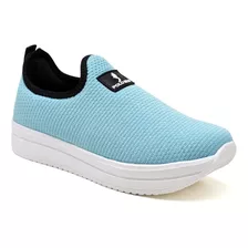 Tênis Feminino Polo Salto Plataforma Anabela Macia Slip On