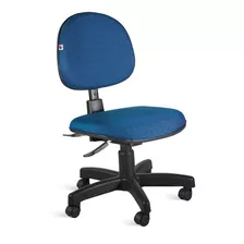 Cadeira Executiva Back Sistem Tecido Azul Com Preto