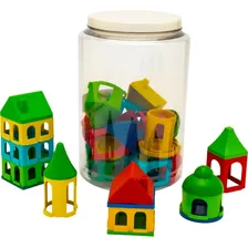 Brinquedo Educativo Peças Montar Monta Castelo Lolly 48 Pçs