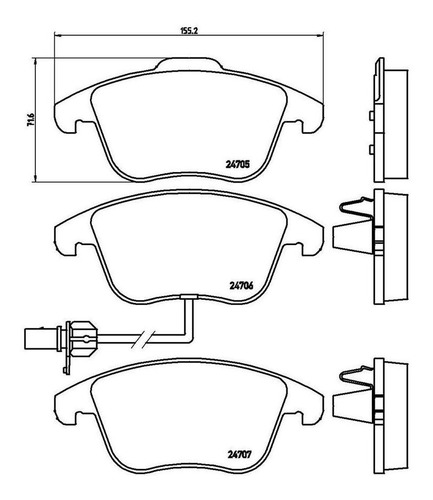 Balatas Brembo (d) Xtra Audi A4 A5 Quattro 09-15 2.0t 3.2 V6 Foto 2