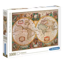 Rompecabezas Clementoni High Quality Collection Old Map 31229 De 1000 Piezas