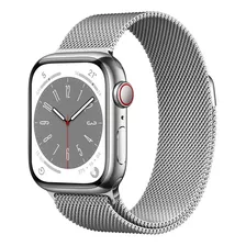 Apple Watch Series 8 Gps + Celular - Caja De Acero Inoxidable Color Plata 41 Mm - Correa Estilo Milanés Color Plata - Distribuidor Autorizado