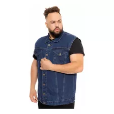 Colete Jeans Masculino Plus Size G1 G2 G3 G4 Motoqueiro