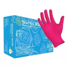 Guantes Nitrilo Fucsia 200 Unidades Aloe Vera Talla L