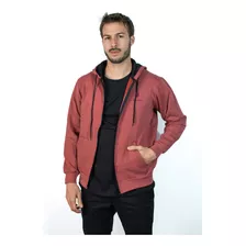 Campera Buzo Hombre Canguro Cierre Capucha Algodon Friza