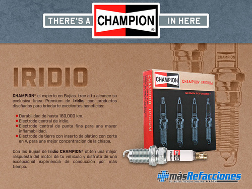 Kit De 4 Bujas Iridio 405 2.0l 4 Cil 97 Al 99 Champion Foto 3