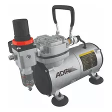 Mini Compresor Aire Aerógrafos 1/6hp Adir 675 Color Plateado Fase Eléctrica Monofásica Frecuencia 60 Hz