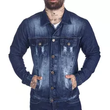 Jaqueta Jeans Masculina Destroyed Linha Premium Lançamento