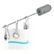 Cortina De Baño Kit Tensor Lisboa Barral Temacasa Tensocable Color Gris