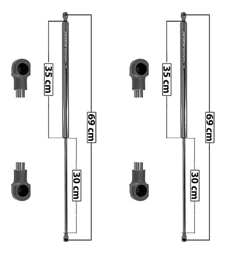 Kit-2 Amortiguadores 5a Puerta Spart Renault Kangoo 98 A 09 Foto 6