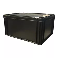 Caja Plástica Apilable Con Tapa Y Clips 6432a 60x40x32cm