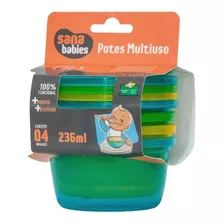 4 Potes Papinha E Alimentos Sana Babies ® Menino Bpa Free