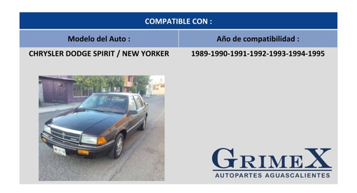 Par Faro Chrysler Spirit 1989-1990-91-94-1995 Sin Base Tyc Foto 4