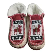 Pantufla Tejida Lána Alpaca Hombre Cerrada Corderito 40-44