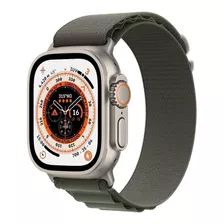 Apple Watch Ultra Gps + Cellular - Caixa De Titânio 49 Mm - Pulseira Loop Alpina Verde - M