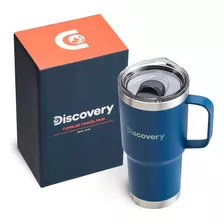 Vaso Termico Tapa Magnetic Slider 900 Ml Termo Mug Discovery Color Azul Vaso Térmico 900 Ml