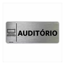 Placa Indicação Setor Portas - Auditório - 8x20cm