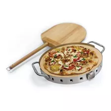 Kit De Piedra De Pizza Con Base De Acero Inoxidale