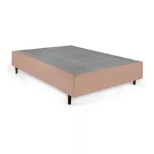 Base Para Cama Box Casal Guldi (39x138x188) Natural E Cinza