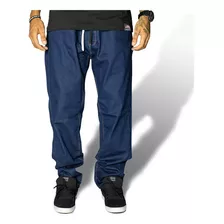 Calça Hocks Skate Fixa Jeans Azul Escuro Original Elastano