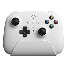 Controle 8bitdo Ultimate 2.4g Sem Fio Cor Branco Com Base De Carga Bluetooth Hall Effect Botões Traseiros Macros Ultimate Software Ergonômico