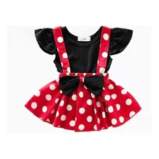 Conjunto Infantil Jardineira Moda Menina Minnie Roupa