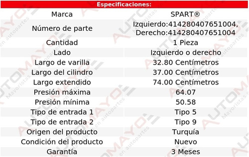 1-amortiguador Cofre Izq O Der Spart Toyota Tundra 07-13 Foto 2