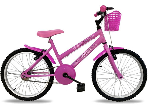 Bicicleta Aro 20 Power C/ Cesta Bike Bella Infantil Feminina