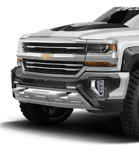 Bumper Delantero Con Led Airdesign Chevrolet Silverado 16-18 Foto 3