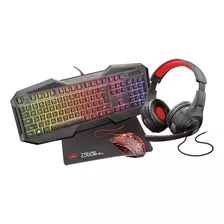 Trust Gaming 4 En 1 Bundle Gxt1180rw Teclado, Mouse, Diadema