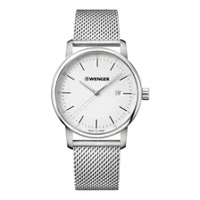 Reloj Hombre Wenger 01.1741.113 Cuarzo Pulso Plateado En